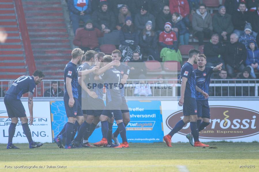 Ronny Philp, John Verhoek, Norman Theuerkauf, Marcel Titsch-Rivero, Tim Kleindienst, Torjubel, 11.02.2017, Dallenberg, flyeralarm Arena, Fussball, 2. Bundesliga, 1. FC Heidenheim 1846, FC Würzburger Kickers - Bild-ID: 2178575