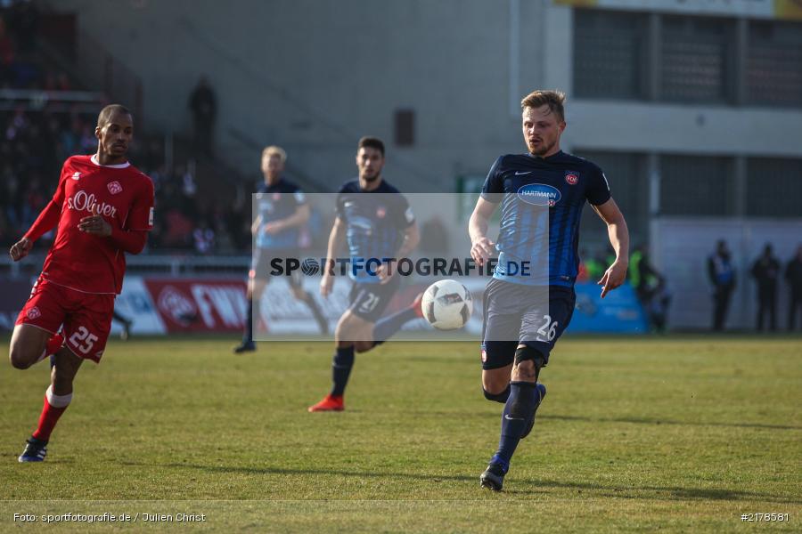 Marcel Titsch-Rivero, 11.02.2017, Dallenberg, flyeralarm Arena, Fussball, 2. Bundesliga, 1. FC Heidenheim 1846, FC Würzburger Kickers - Bild-ID: 2178581