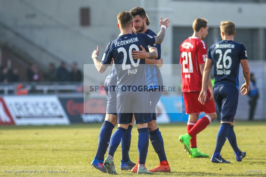 Ronny Philp, 11.02.2017, Dallenberg, flyeralarm Arena, Fussball, 2. Bundesliga, 1. FC Heidenheim 1846, FC Würzburger Kickers - Bild-ID: 2178585