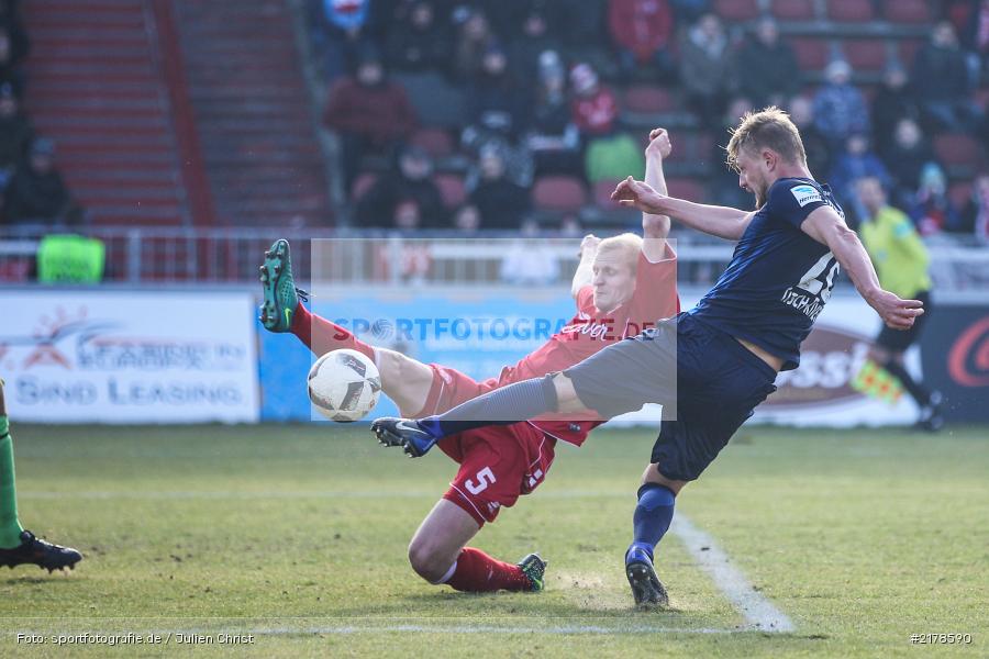 Marcel Titsch-Rivero, Clemens Schoppenhauer, 11.02.2017, Dallenberg, flyeralarm Arena, Fussball, 2. Bundesliga, 1. FC Heidenheim 1846, FC Würzburger Kickers - Bild-ID: 2178590