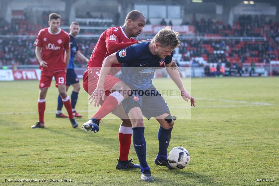 Marcel Titsch-Rivero, David Pisot, 11.02.2017, Dallenberg, flyeralarm Arena, Fussball, 2. Bundesliga, 1. FC Heidenheim 1846, FC Würzburger Kickers - Bild-ID: 2178602
