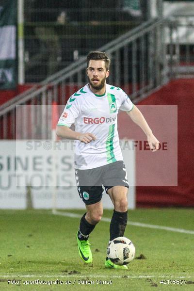 Niko Gießelmann, 24.02.2017, Dallenberg, flyeralarm Arena, Fussball, 2. Bundesliga, SpVgg Greuther Fürth, FC Würzburger Kickers - Bild-ID: 2178857