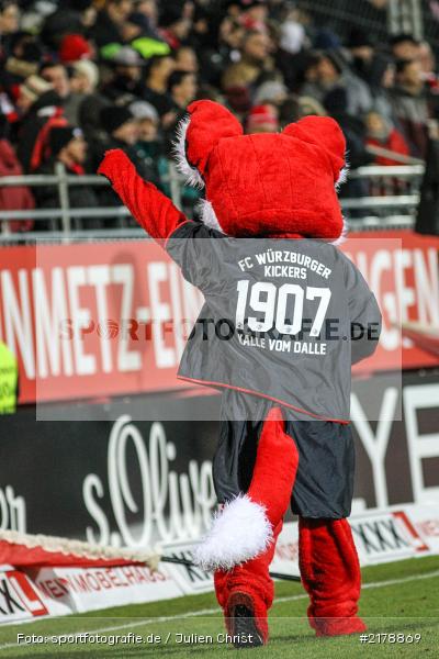 Kalle vom Dalle, Maskottchen, 24.02.2017, Dallenberg, flyeralarm Arena, Fussball, 2. Bundesliga, SpVgg Greuther Fürth, FC Würzburger Kickers - Bild-ID: 2178869