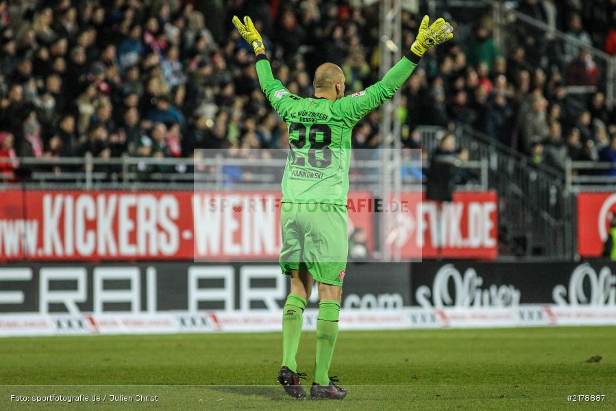 Robert Wulnikowski, 24.02.2017, Dallenberg, flyeralarm Arena, Fussball, 2. Bundesliga, SpVgg Greuther Fürth, FC Würzburger Kickers - Bild-ID: 2178887