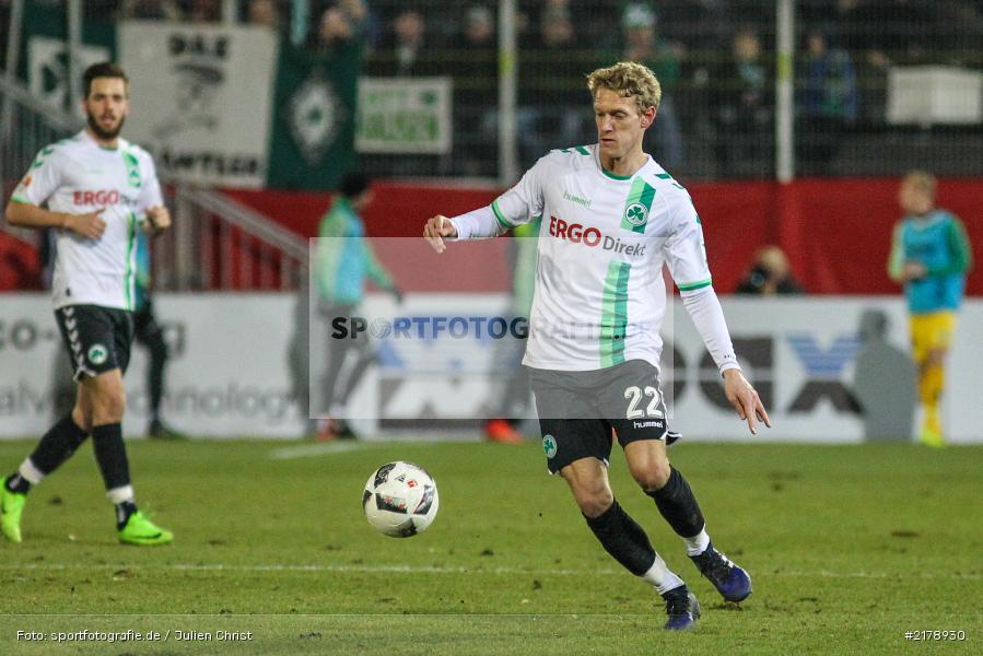 Johannes van den Bergh, 24.02.2017, Dallenberg, flyeralarm Arena, Fussball, 2. Bundesliga, SpVgg Greuther Fürth, FC Würzburger Kickers - Bild-ID: 2178930