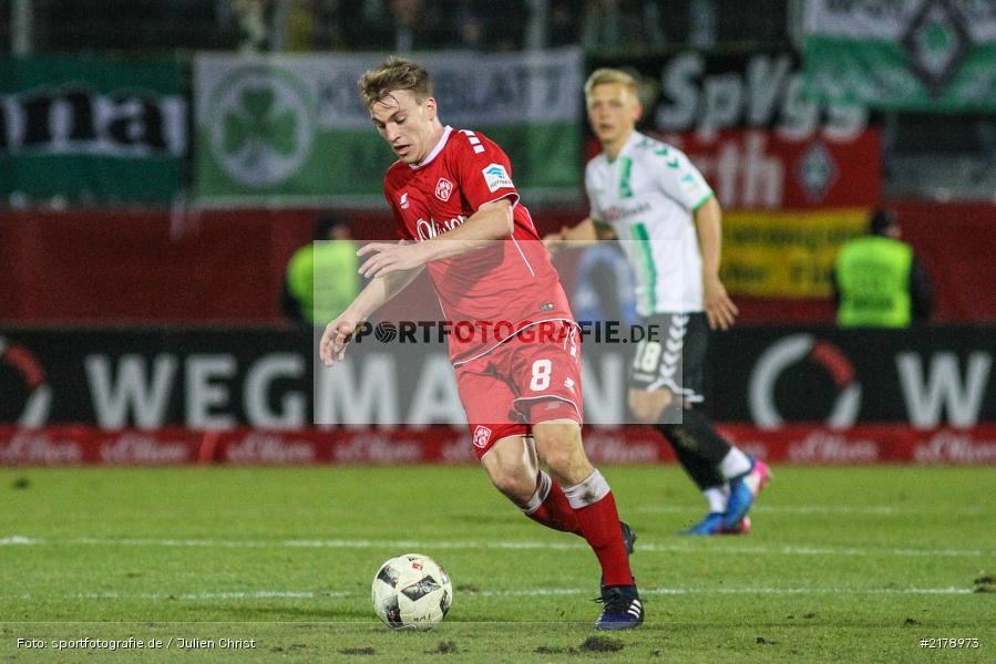 Emanuel Taffertshofer, 24.02.2017, Dallenberg, flyeralarm Arena, Fussball, 2. Bundesliga, SpVgg Greuther Fürth, FC Würzburger Kickers - Bild-ID: 2178973