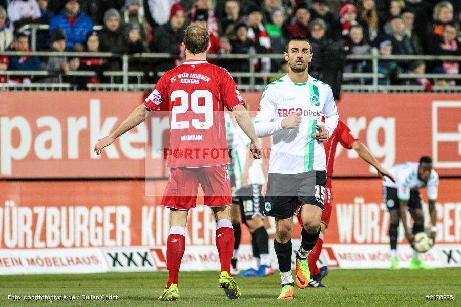 Serdar Dursun, 24.02.2017, Dallenberg, flyeralarm Arena, Fussball, 2. Bundesliga, SpVgg Greuther Fürth, FC Würzburger Kickers - Bild-ID: 2178975