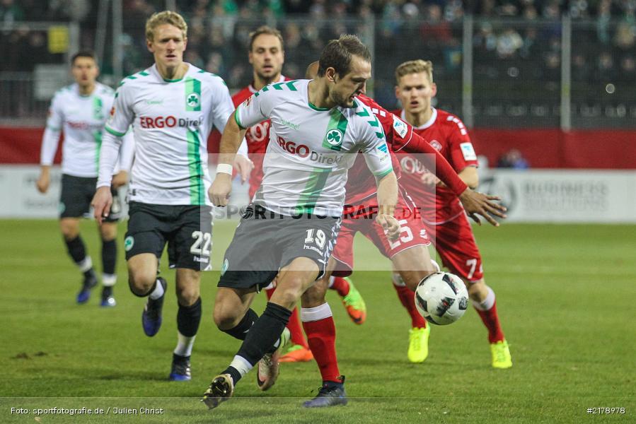 Veton Berisha, 24.02.2017, Dallenberg, flyeralarm Arena, Fussball, 2. Bundesliga, SpVgg Greuther Fürth, FC Würzburger Kickers - Bild-ID: 2178978