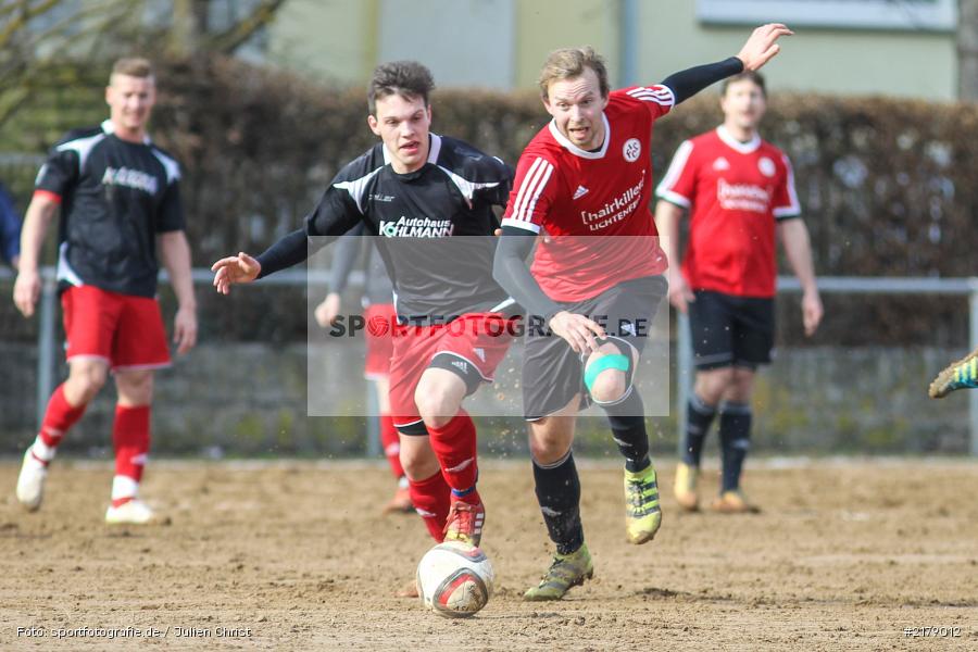 Steffen Hönninger, Marcel Frank, 25.02.2017, Landesliga Nord, Fussball, 1. FC Lichtenfels, TSV Karlburg - Bild-ID: 2179012