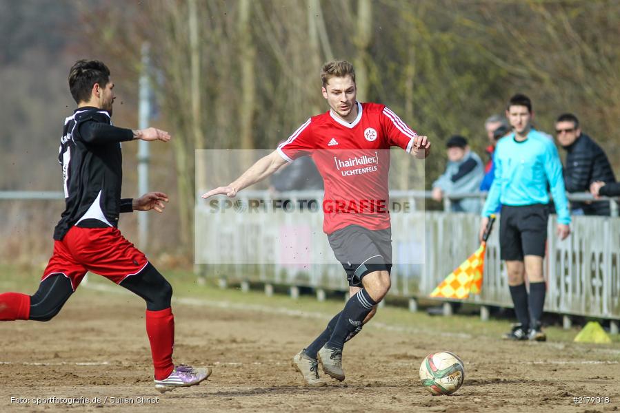 Steffen Bachmann, Manuel Aumueller, 25.02.2017, Landesliga Nord, Fussball, 1. FC Lichtenfels, TSV Karlburg - Bild-ID: 2179018