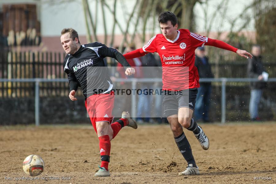 Stefan Dietz, Steffen Lehofer, 25.02.2017, Landesliga Nord, Fussball, 1. FC Lichtenfels, TSV Karlburg - Bild-ID: 2179068