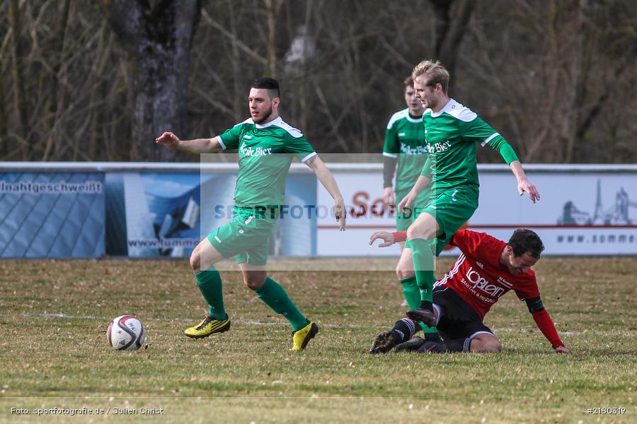 Patrick Brenneis, Felix Strohmenger, Atilla Aydogdu, SG Buchbrunn-Mainstockheim, FV Karlstadt, Bezirksliga Unterfranken, 05.03.2017 - Bild-ID: 2180319