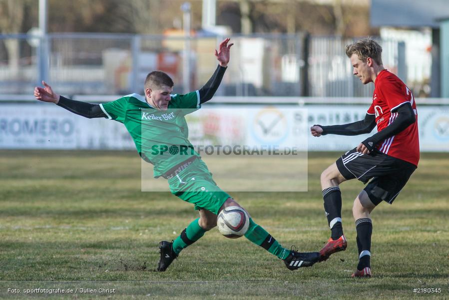 Johannes Albert, Michael Twardy, SG Buchbrunn-Mainstockheim, FV Karlstadt, Bezirksliga Unterfranken, 05.03.2017 - Bild-ID: 2180345