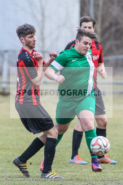 Sebastian Schmid, Julian Schreck, SV Veitshöchheim II, FV Karlstadt II, A-Klasse Würzburg, 05.03.2017 - Bild-ID: 2180366