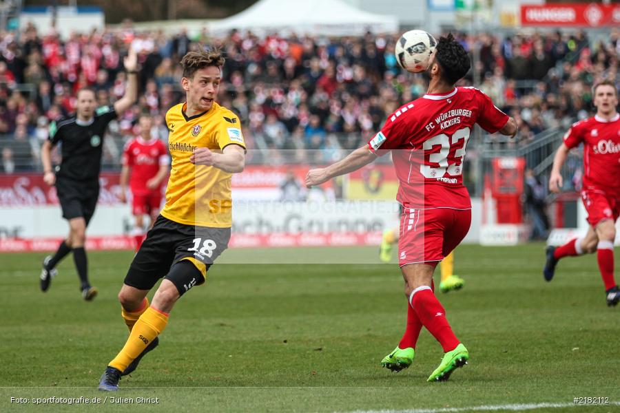 Jannik Müller, Elia Soriano, 11.03.2017, Dallenberg, flyeralarm Arena, Fussball, 2. Bundesliga, SG Dynamo Dresden, FC Würzburger Kickers - Bild-ID: 2182112
