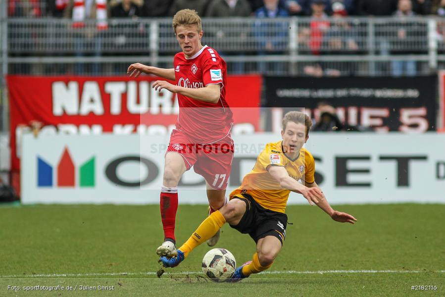 Sebastian Ernst, Niklas Hauptmann, 11.03.2017, Dallenberg, flyeralarm Arena, Fussball, 2. Bundesliga, SG Dynamo Dresden, FC Würzburger Kickers - Bild-ID: 2182116