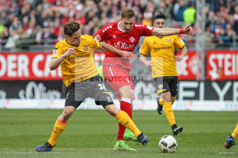 Jannik Müller, Tobias Schröck, 11.03.2017, Dallenberg, flyeralarm Arena, Fussball, 2. Bundesliga, SG Dynamo Dresden, FC Würzburger Kickers - Bild-ID: 2182134 Jannik Müller, Tobias Schröck, 11.03.2017, Dallenberg, flyeralarm Arena, Fussball, 2. Bundesliga, SG Dynamo Dresden, FC Würzburger Kickers - Bild-ID: 2182134