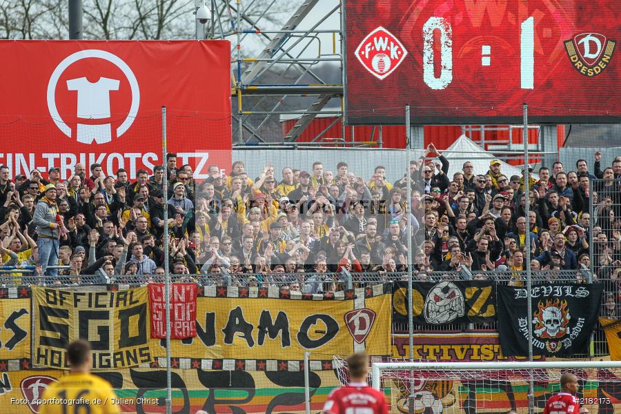 11.03.2017, Dallenberg, flyeralarm Arena, Fussball, 2. Bundesliga, SG Dynamo Dresden, FC Würzburger Kickers - Bild-ID: 2182173