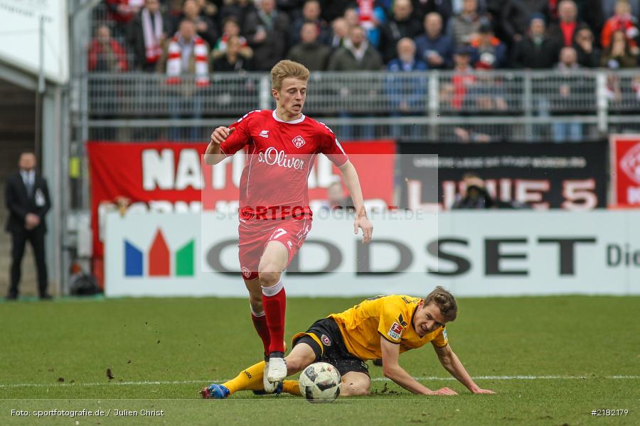 Sebastian Ernst, Niklas Hauptmann, 11.03.2017, Dallenberg, flyeralarm Arena, Fussball, 2. Bundesliga, SG Dynamo Dresden, FC Würzburger Kickers - Bild-ID: 2182179