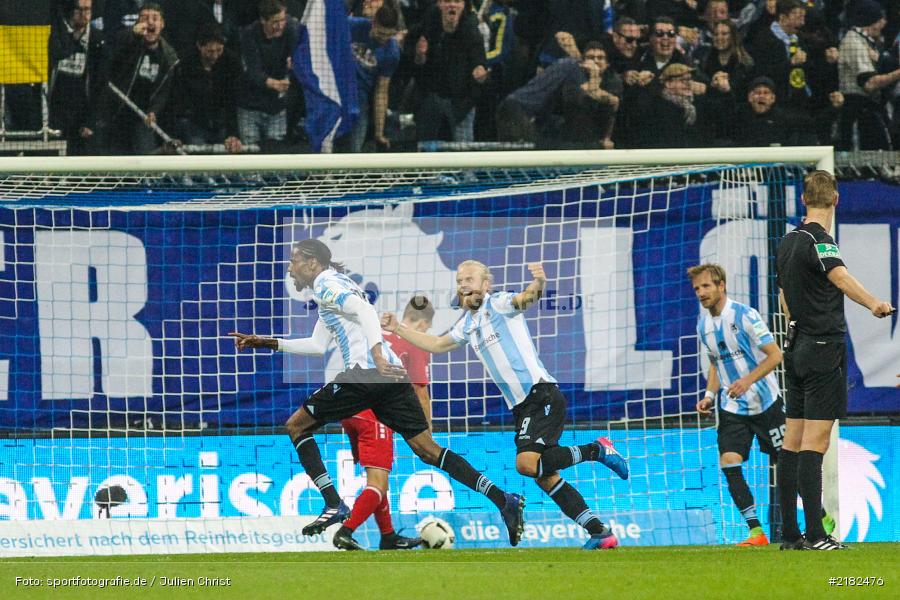 Abdoulaye Ba, Christian Gytkjaer, Stefan Aigner, Allianz Arena, 17.03.2017, Fussball, 2. Bundesliga, FC Würzburger Kickers, TSV 1860 München - Bild-ID: 2182476