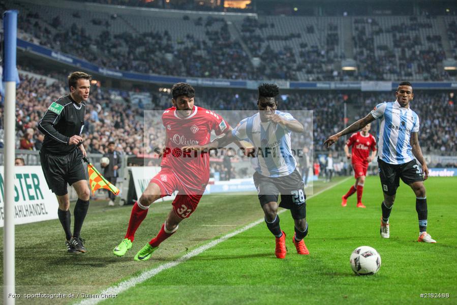 Holger Henschel, Amilton, Lumor, Elia Soriano, Allianz Arena, 17.03.2017, Fussball, 2. Bundesliga, FC Würzburger Kickers, TSV 1860 München - Bild-ID: 2182488