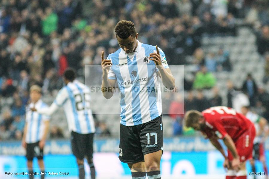 Felix Uduokhai, Allianz Arena, 17.03.2017, Fussball, 2. Bundesliga, FC Würzburger Kickers, TSV 1860 München - Bild-ID: 2182491