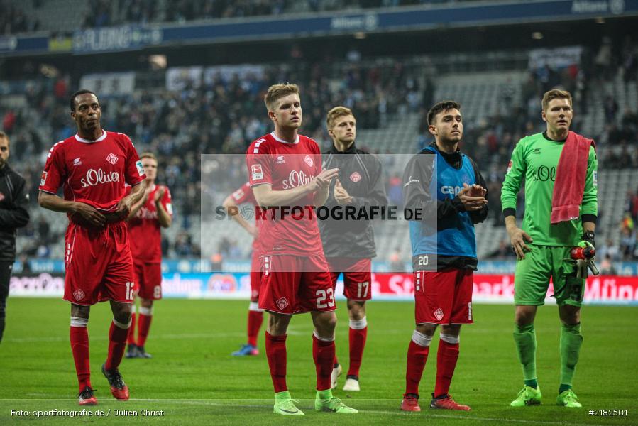 Jörg Siebenhandl, Joannis Karsanidis, Sebastian Ernst, Junior Diaz, Patrick Weihrauch, Allianz Arena, 17.03.2017, Fussball, 2. Bundesliga, FC Würzburger Kickers, TSV 1860 München - Bild-ID: 2182501