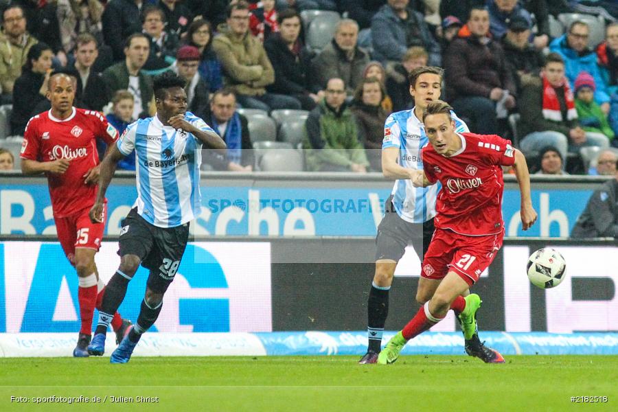 Tobias Schröck, Allianz Arena, 17.03.2017, Fussball, 2. Bundesliga, FC Würzburger Kickers, TSV 1860 München - Bild-ID: 2182518