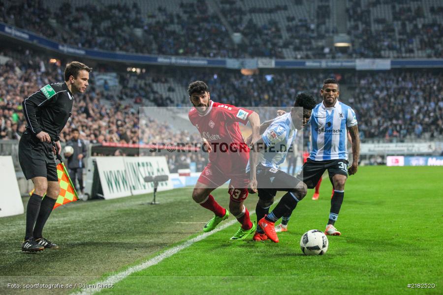 Holger Henschel, Amilton, Lumor, Elia Soriano, Allianz Arena, 17.03.2017, Fussball, 2. Bundesliga, FC Würzburger Kickers, TSV 1860 München - Bild-ID: 2182520