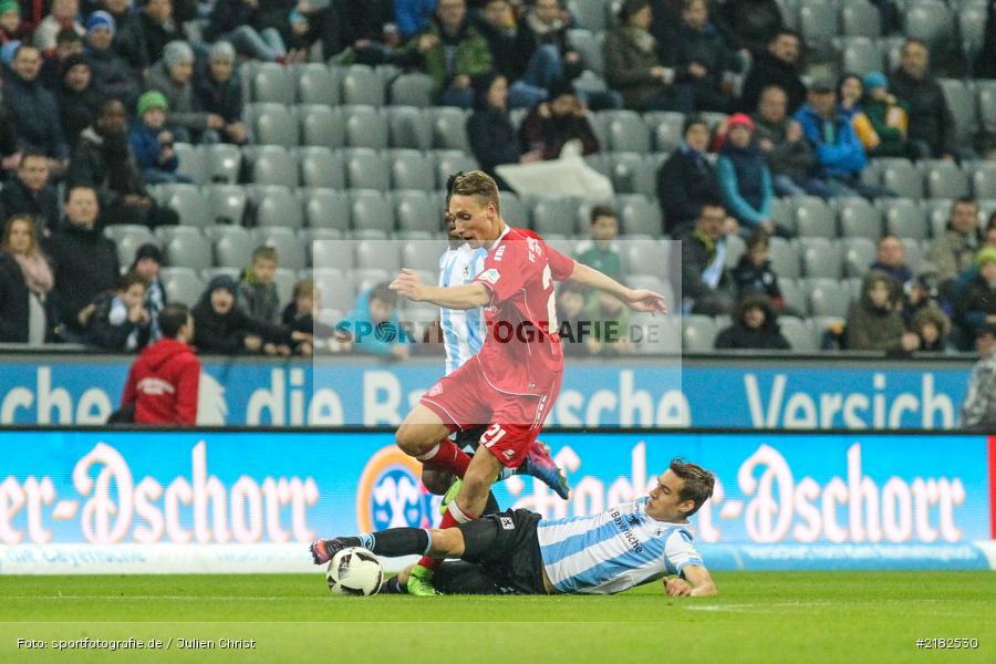 Tobias Schröck, Allianz Arena, 17.03.2017, Fussball, 2. Bundesliga, FC Würzburger Kickers, TSV 1860 München - Bild-ID: 2182530