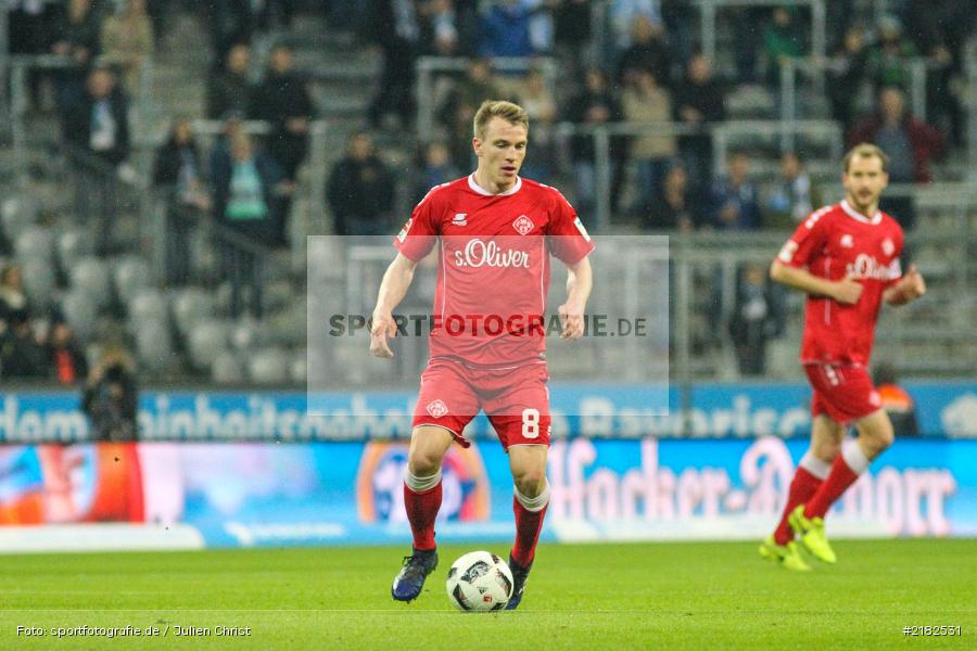 Emanuel Taffertshofer, Allianz Arena, 17.03.2017, Fussball, 2. Bundesliga, FC Würzburger Kickers, TSV 1860 München - Bild-ID: 2182531