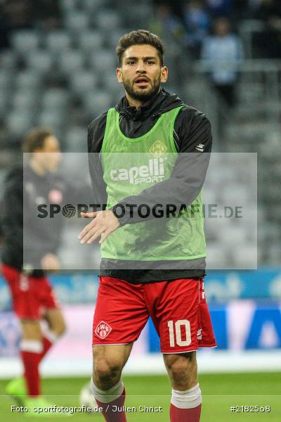 Nejmeddin Daghfous, Allianz Arena, 17.03.2017, Fussball, 2. Bundesliga, FC Würzburger Kickers, TSV 1860 München - Bild-ID: 2182568