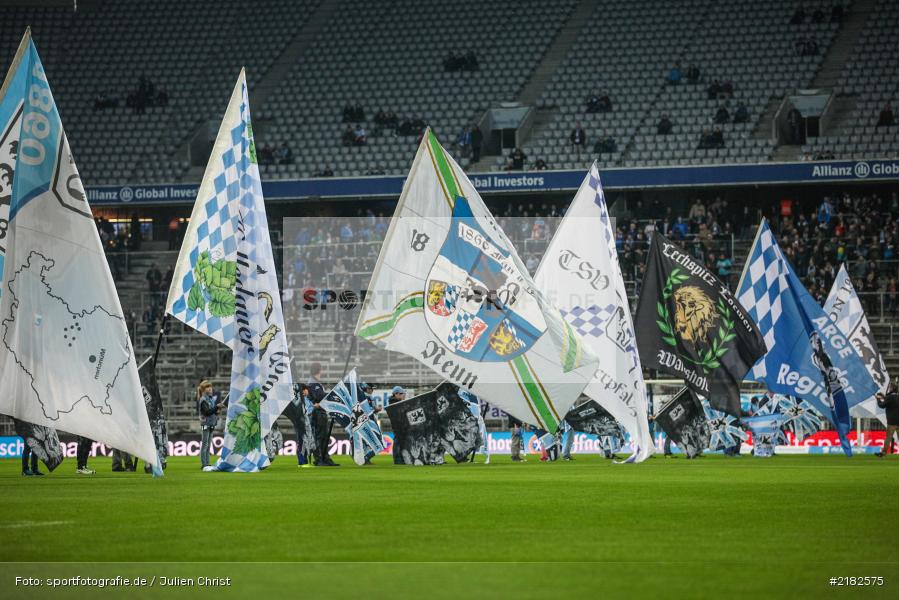 Fahnen, Allianz Arena, 17.03.2017, Fussball, 2. Bundesliga, FC Würzburger Kickers, TSV 1860 München - Bild-ID: 2182575