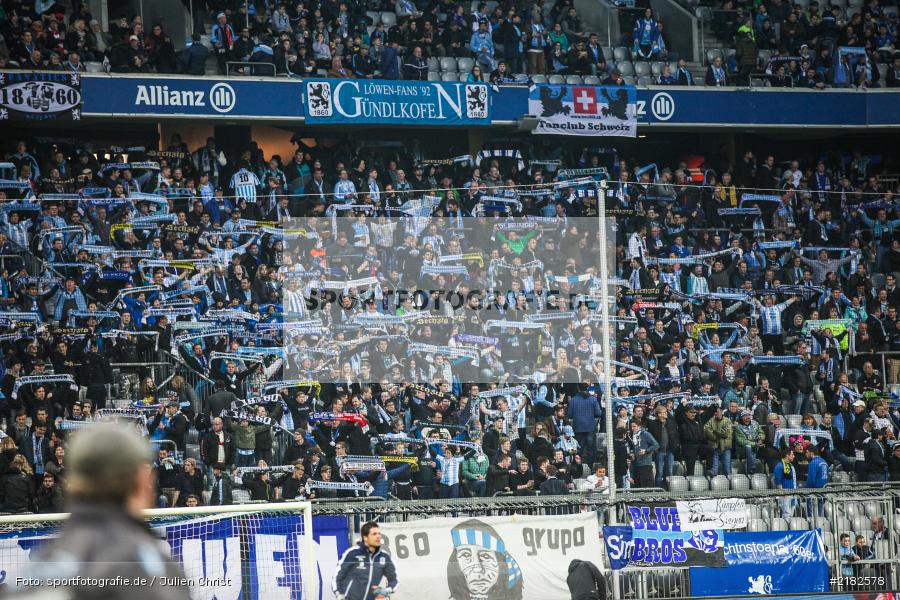 Stimmung, Fans 1860 München, Allianz Arena, 17.03.2017, Fussball, 2. Bundesliga, FC Würzburger Kickers, TSV 1860 München - Bild-ID: 2182578