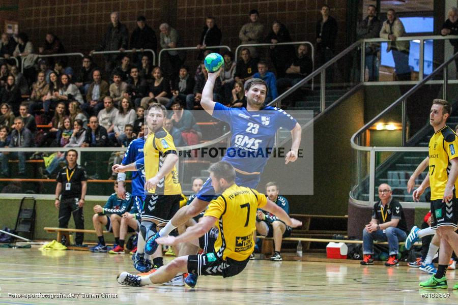 Sebastian Reiss, Florian Schmidt, 19.03.2017, Bezirksliga Nord, Handball, TV Königsberg, TSV Karlstadt - Bild-ID: 2182869