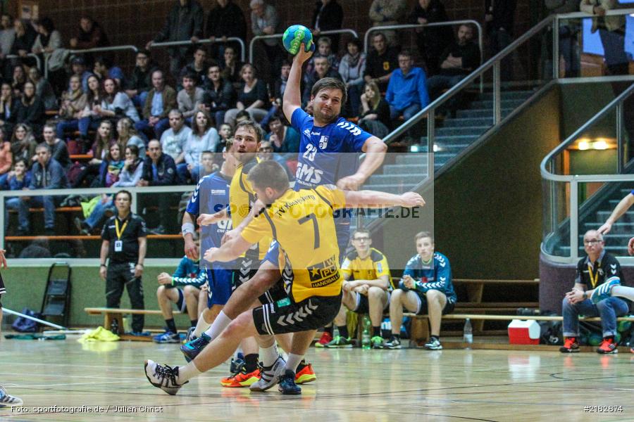 Sebastian Reiss, Florian Schmidt, 19.03.2017, Bezirksliga Nord, Handball, TV Königsberg, TSV Karlstadt - Bild-ID: 2182874