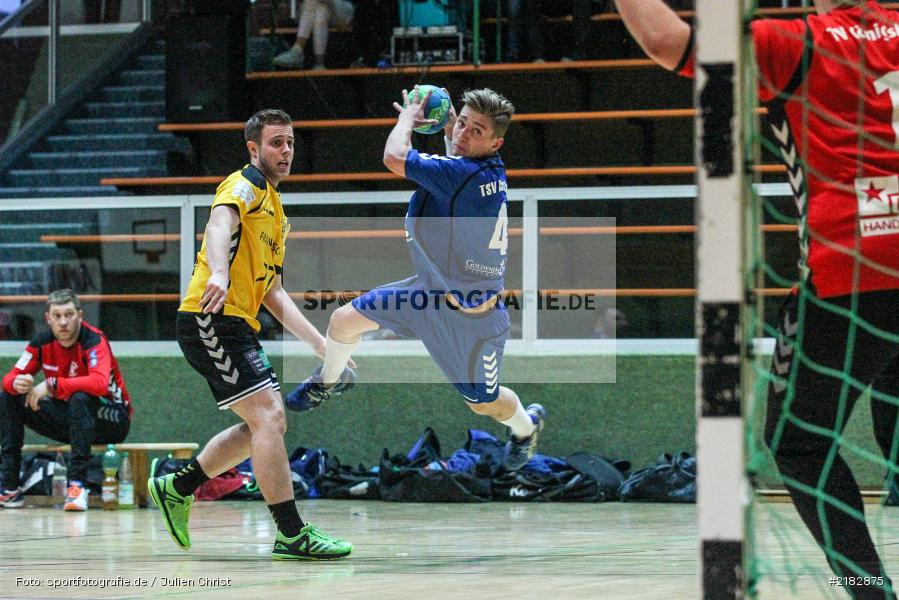 René Böhm, Jonas Holaschke, 19.03.2017, Bezirksliga Nord, Handball, TV Königsberg, TSV Karlstadt - Bild-ID: 2182875