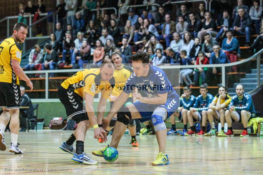 Andreas Obert, Stephan Rausch, 19.03.2017, Bezirksliga Nord, Handball, TV Königsberg, TSV Karlstadt - Bild-ID: 2182879
