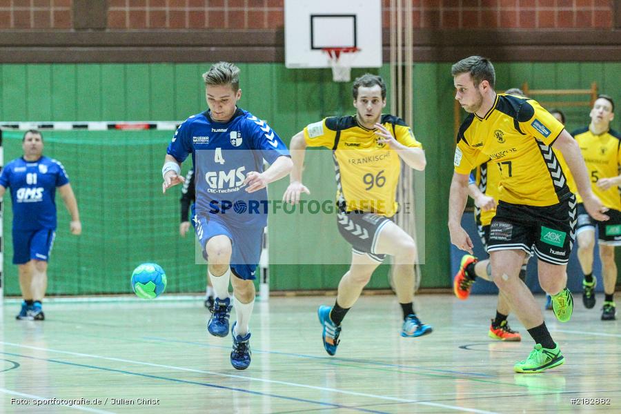 René Böhm, Jonas Holaschke, 19.03.2017, Bezirksliga Nord, Handball, TV Königsberg, TSV Karlstadt - Bild-ID: 2182882