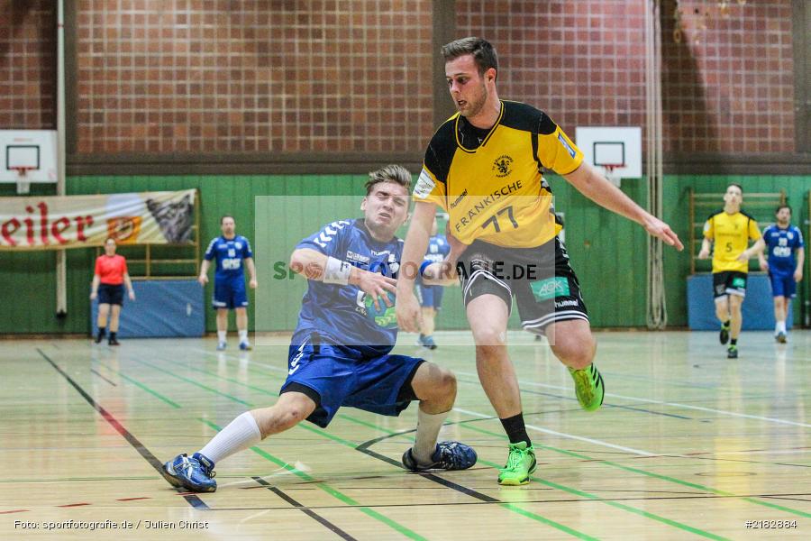 René Böhm, Jonas Holaschke, 19.03.2017, Bezirksliga Nord, Handball, TV Königsberg, TSV Karlstadt - Bild-ID: 2182884