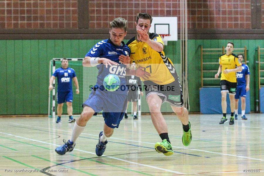 René Böhm, Jonas Holaschke, 19.03.2017, Bezirksliga Nord, Handball, TV Königsberg, TSV Karlstadt - Bild-ID: 2182885