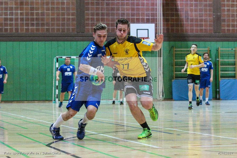 René Böhm, Jonas Holaschke, 19.03.2017, Bezirksliga Nord, Handball, TV Königsberg, TSV Karlstadt - Bild-ID: 2182889