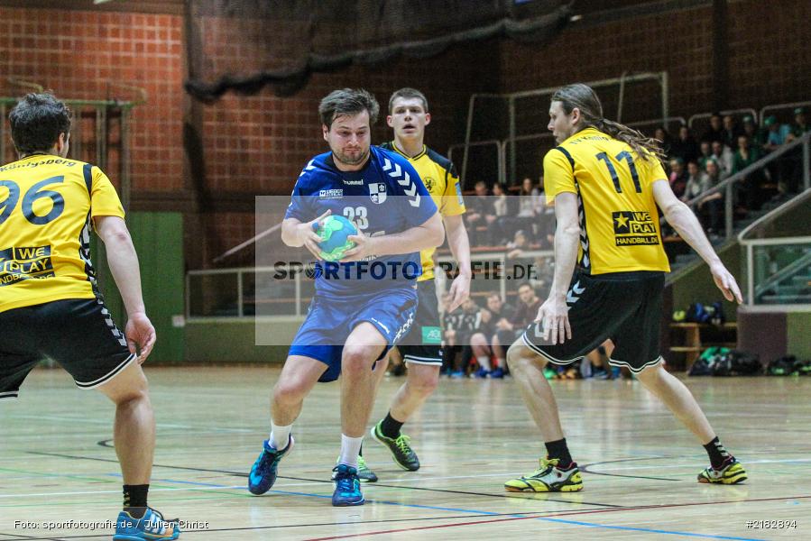Sebastian Reiss, Michael Schneider, 19.03.2017, Bezirksliga Nord, Handball, TV Königsberg, TSV Karlstadt - Bild-ID: 2182894