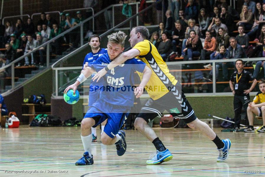 Jonas Holaschke, Stephan Rausch, 19.03.2017, Bezirksliga Nord, Handball, TV Königsberg, TSV Karlstadt - Bild-ID: 2182898