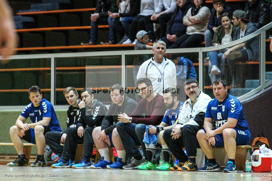 Gerhard Gemander-Riedmann, Thomas Obert, 19.03.2017, Bezirksliga Nord, Handball, TV Königsberg, TSV Karlstadt - Bild-ID: 2182905