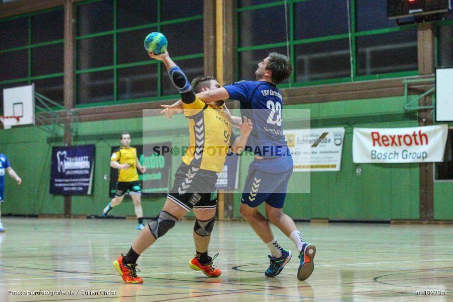 Sebastian Reiss, Felix Käb, 19.03.2017, Bezirksliga Nord, Handball, TV Königsberg, TSV Karlstadt - Bild-ID: 2182906
