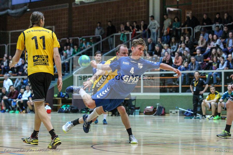 Jonas Holaschke, Stephan Rausch, 19.03.2017, Bezirksliga Nord, Handball, TV Königsberg, TSV Karlstadt - Bild-ID: 2182926