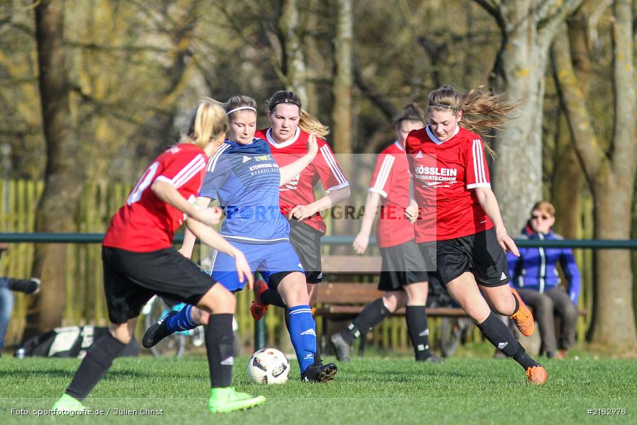 Pia Kestler, Tamira Stegmann, 25.03.2017, Landesliga Nord (Frauen), Schwabthaler SV (N), FC Karsbach - Bild-ID: 2182978