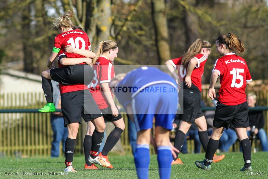 Marie Theres Franz, Angelina Schreck, 25.03.2017, Landesliga Nord (Frauen), Schwabthaler SV (N), FC Karsbach - Bild-ID: 2182986