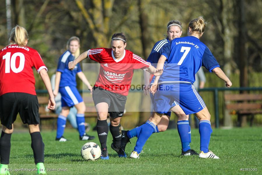 Stefanie Esch, Steffi Kneitz, 25.03.2017, Landesliga Nord (Frauen), Schwabthaler SV (N), FC Karsbach - Bild-ID: 2183000
